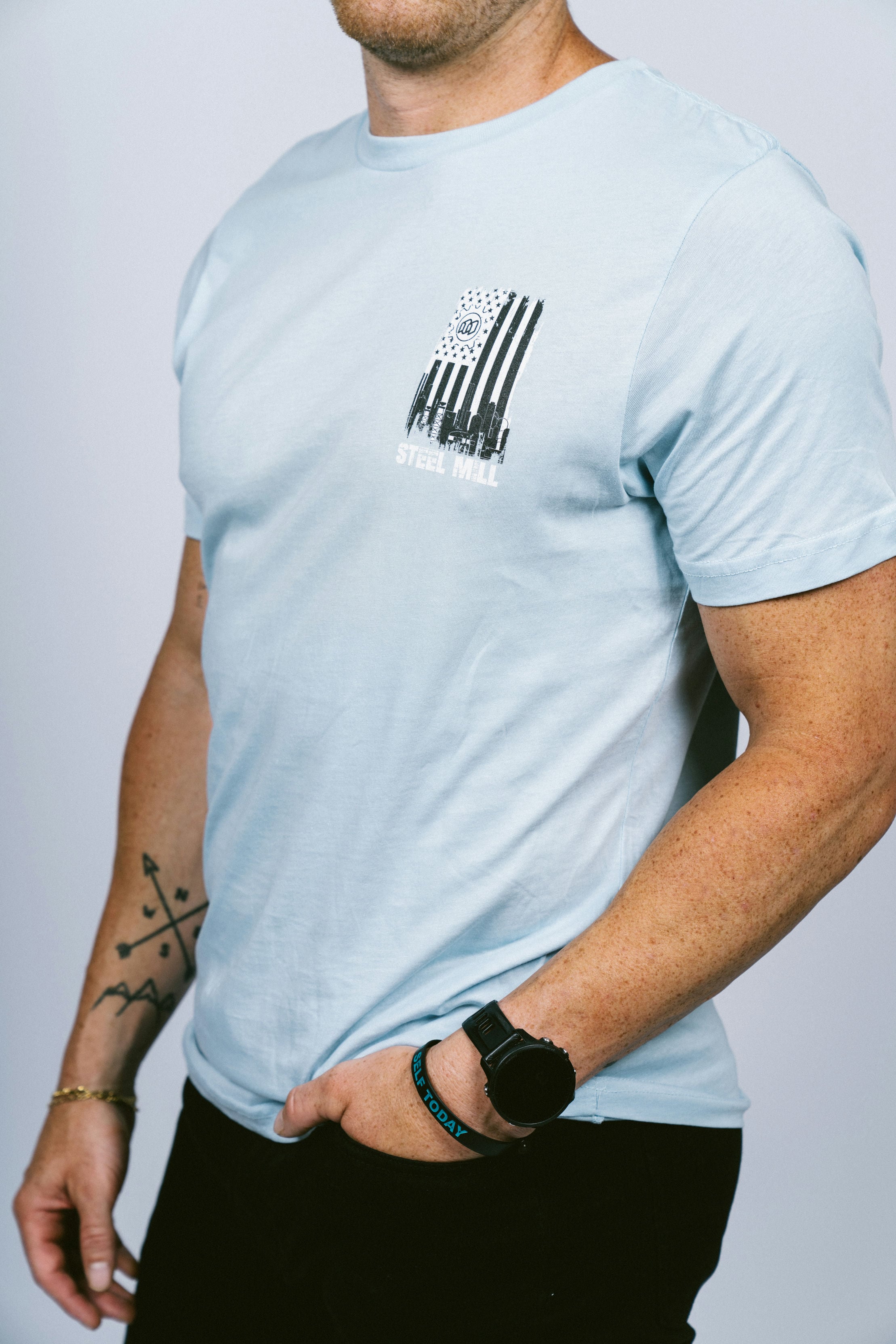 Steel Mill T-Shirt Stone Blue