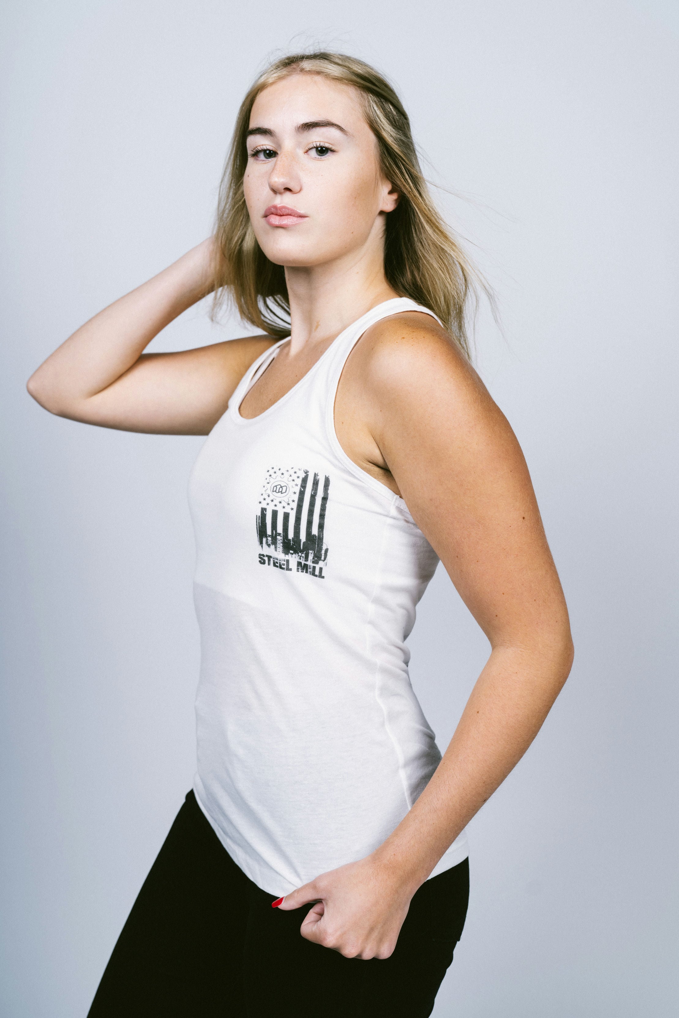 Mainline Metals Women's Tank Top White